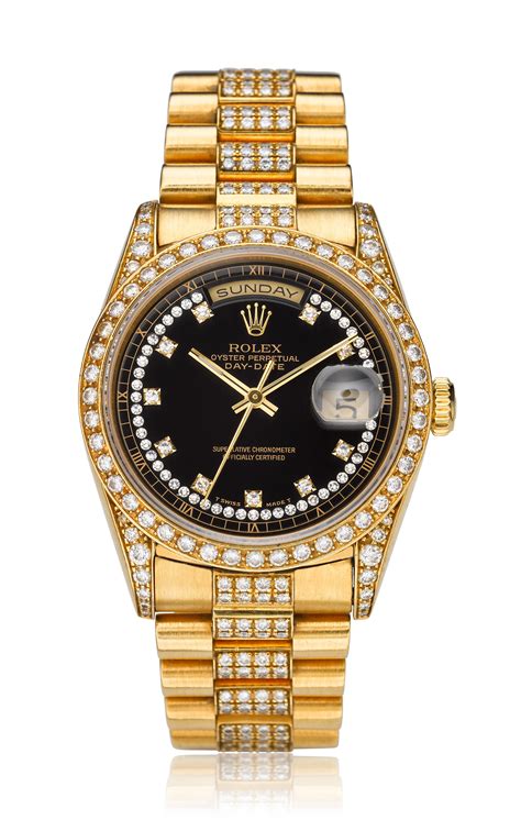 rolex day date oro diamond|18k gold rolex with diamonds.